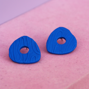 Pendientes Nébula Relieve Azul