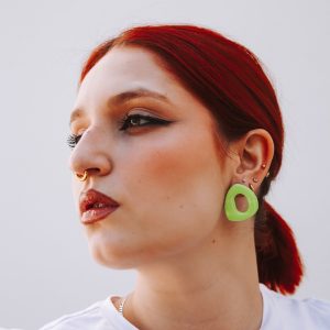 Pendientes Nébula Verde Neón