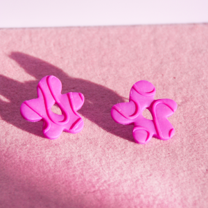 Pendientes Flora Relieve Fucsia